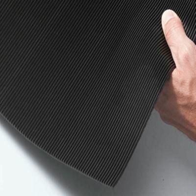 Anti Slip Fine Ribbed Rubber Sheet Corrugated Rubber Floor Tile Rubber Floor Mat