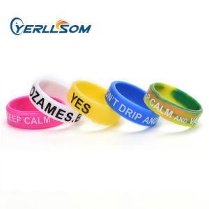 Yerllsom High Quality Rubber Silicone Vape Bands with Personal Logo Custom Silicone Ring Y21011205