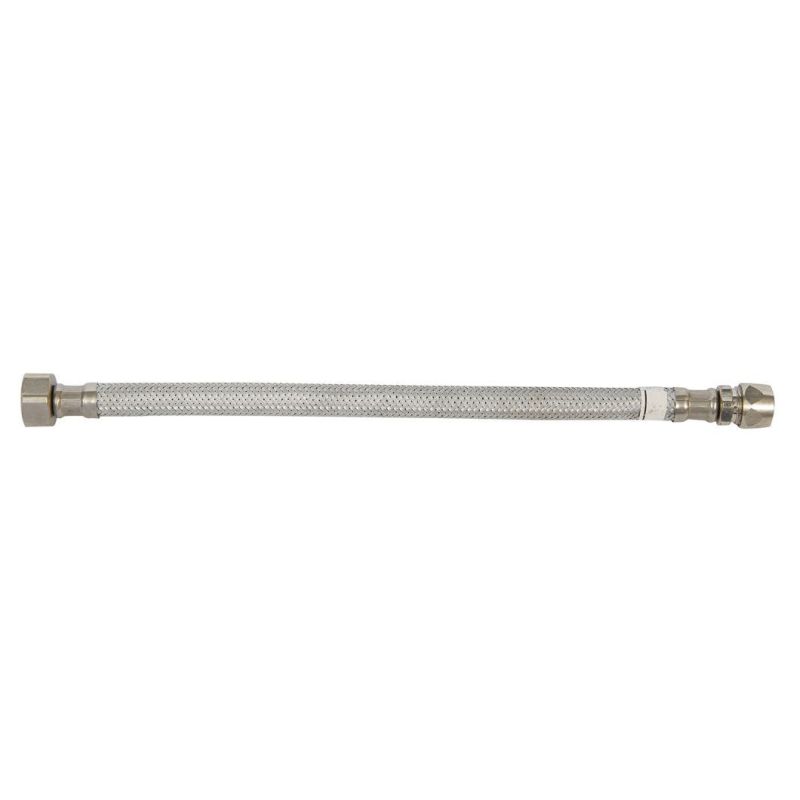 Aluminium Braided Hose with Brass Nuts D13.5*30cm F1/2*F1/2, F1/2*FM3/8