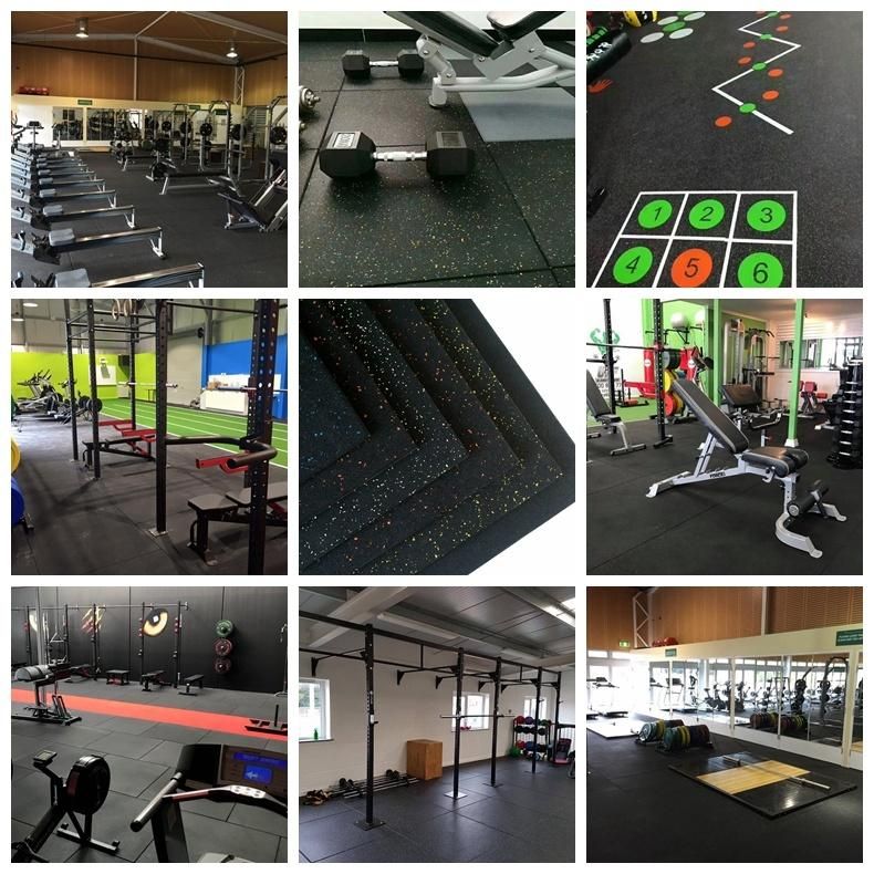 Premium Quality China Manufacturer Crossfit Fitness Colorful Heavy Duty Playground Gym /Rubber Floor Tile /Rubber Flooring Mat