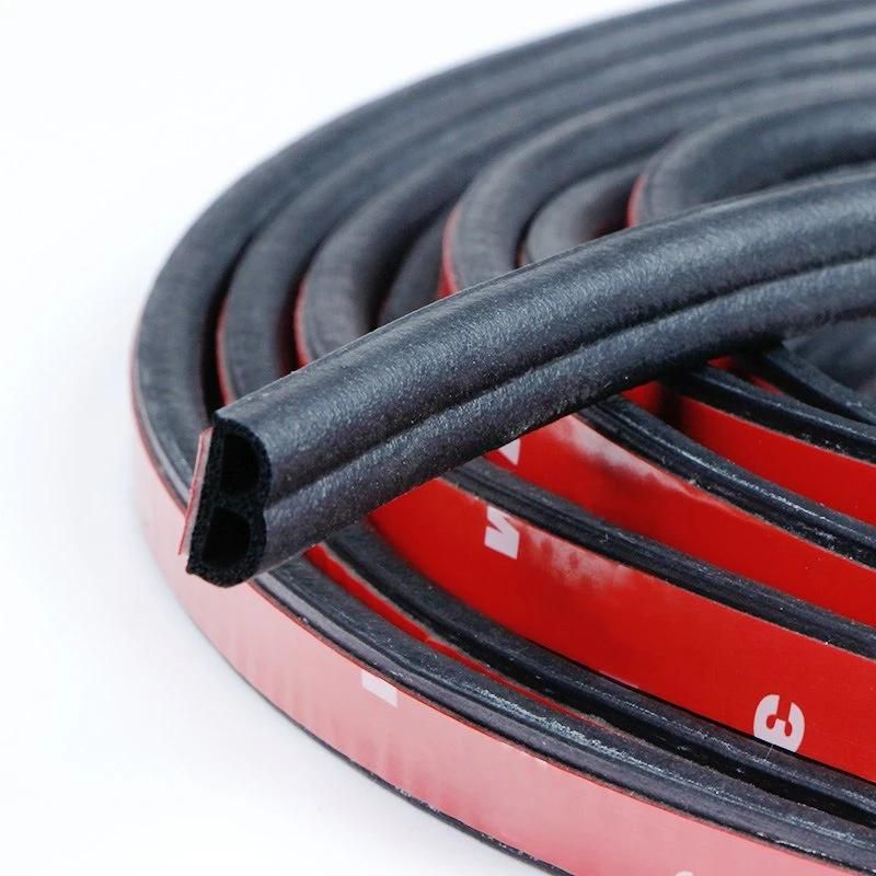Soundproof Automotive B Shape Self Adhesive Rubber Seal