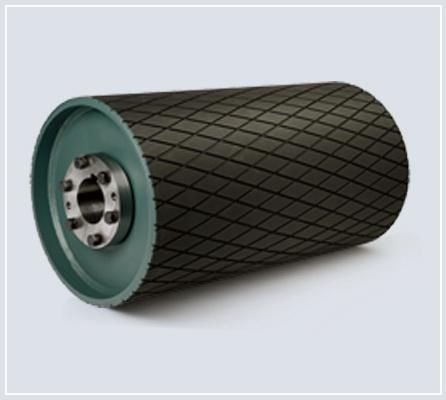 Conveyor Rubber Coated Drum Bucket Elevator Head Pulley Lagging