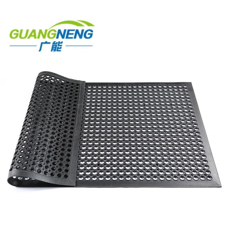 Anti-Fatigue Drainage Kitchen Workstation Light Acid Resistant Rubber Floor Mat