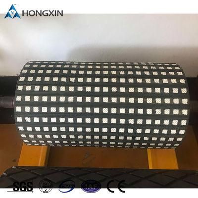 Heavy Duty Belt Conveyor Ceramic Pulley Lagging Pad Conveyor Pulley Rubber Lagging Material Pulley Lagging Rubber Mat