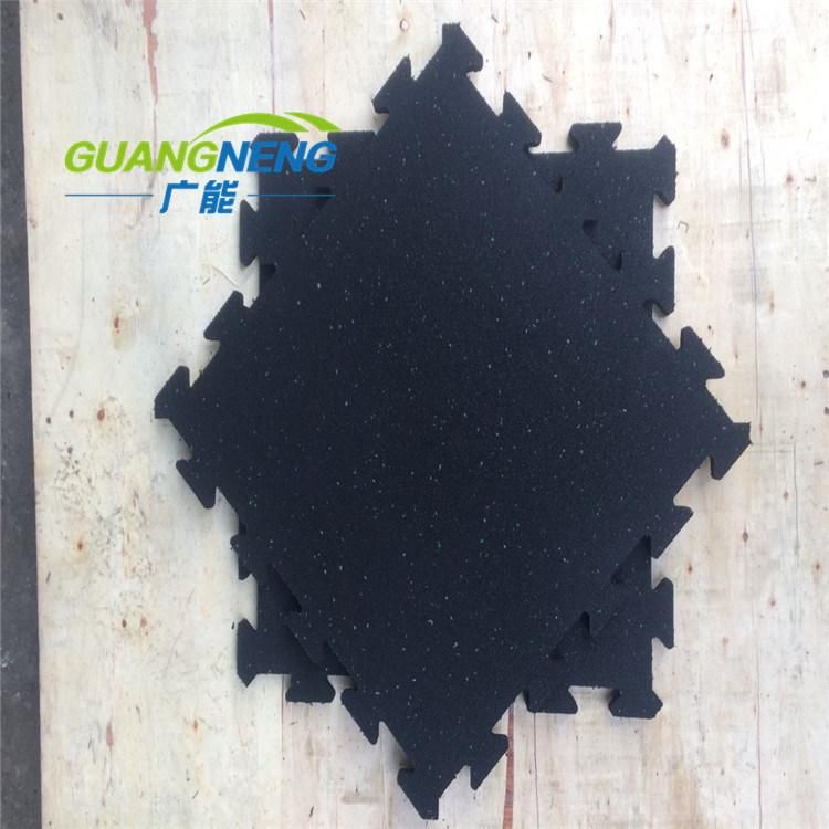 Non-Toxic Fitness Rubber Mat Gym Rubber Flooring Mat in Interlocking