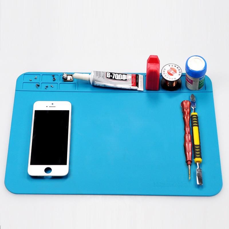 ESD Heat Insulation Soldering Mat Job Tools Computer Phone Repair Tool Kit Working Repair Pad Heatresistant Maintenance Platform