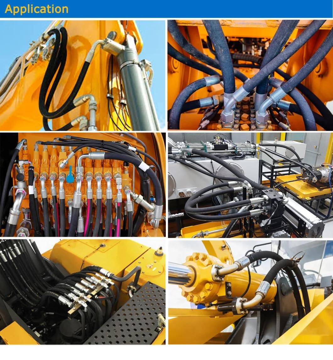 High Pressure Rubber Hose with Steel Wire Braided Reinforced Hydraulic Rubber Hose Pipes