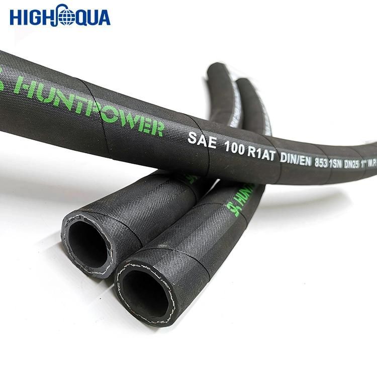 High Pressure Steel Wire Braided Rubber Hose with SAE 100 R1 R2