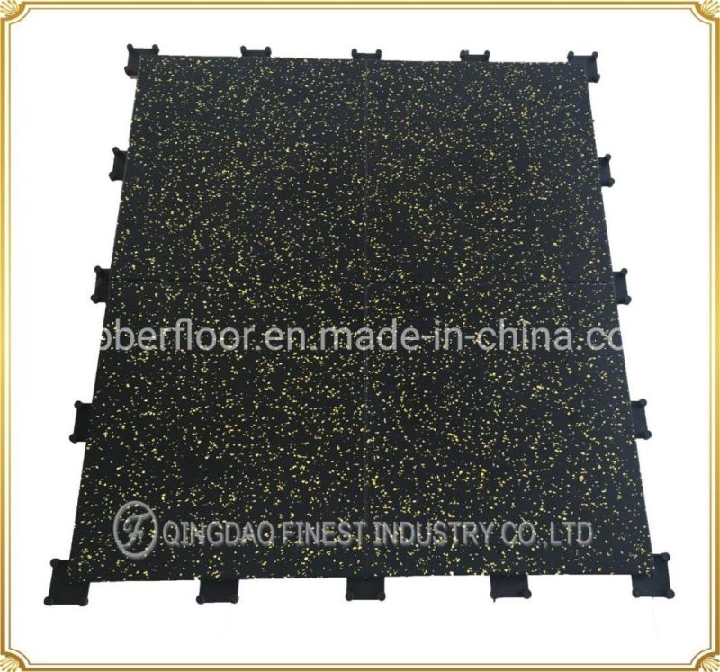 Best Quality China Factory Compound Premium Gym Rubber Flooring with Clips Rubber Mat Rubber Tile