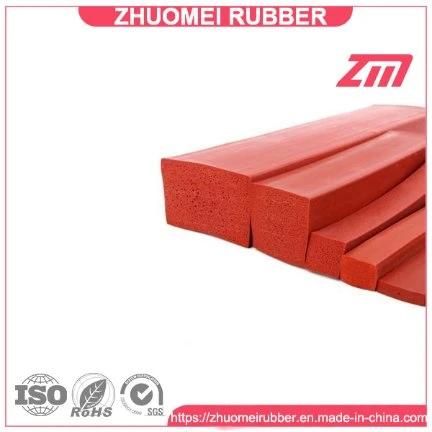 Square Silicone Extrusion Foam Rubber Sponge Seal Strip