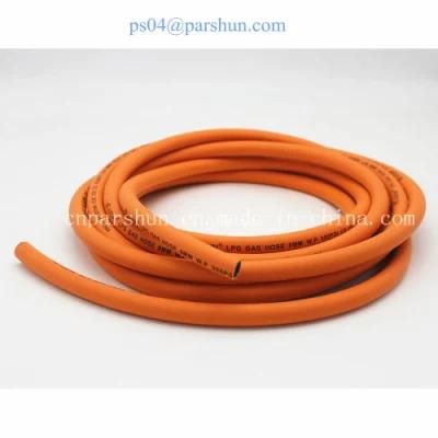 ISO 9001 Manufacturer 3/8&quot; Inch 10mm Orange Rubber Propane Hose