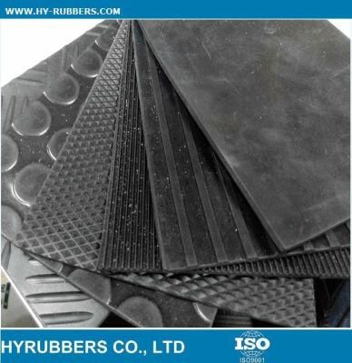 Red Anti-Slip Rubber Sheet with Round Button Pattern