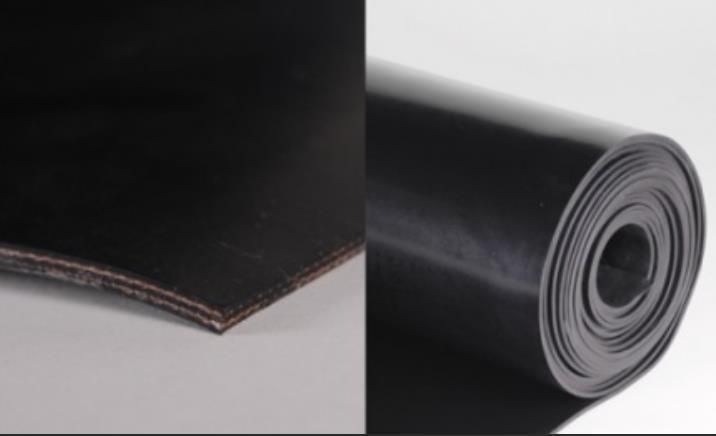 Reinforced 1 Ply Cloth Insertion Shockproof SBR Rubber Sheet