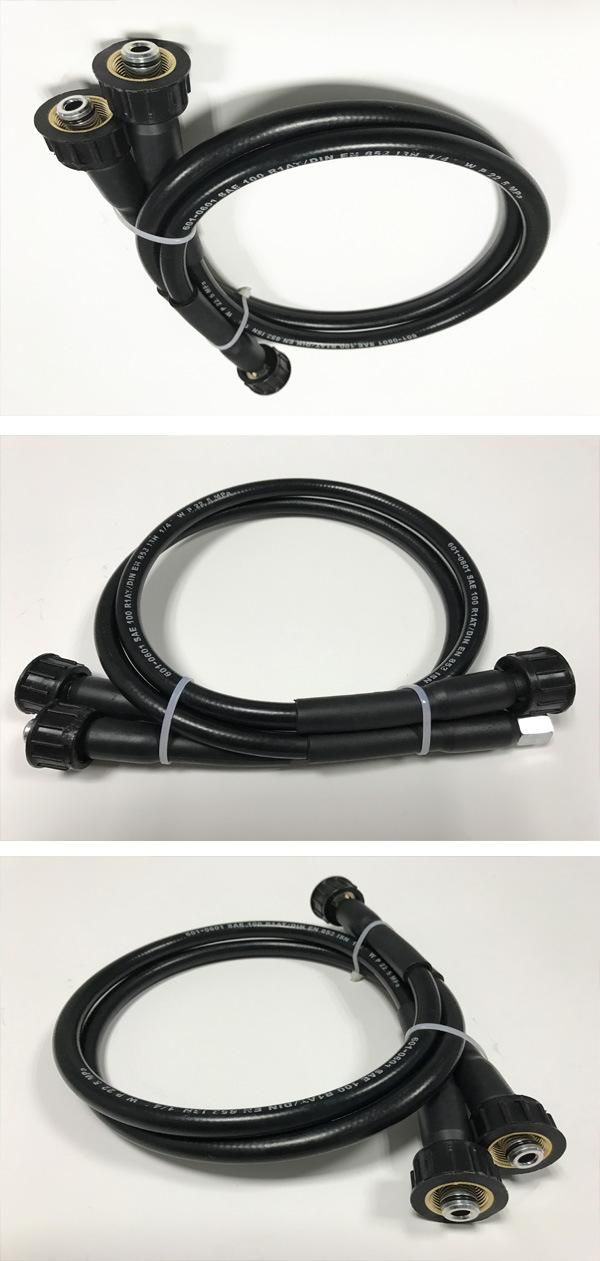 Smooth Surface NBR Nr Flexible Rubber Hose for Flushing Withsae 100 R1at Hydraulic Hose