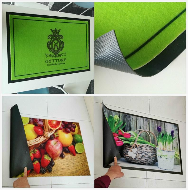 Elegent Promotinal Cost Price Washable Custom Free Printed Floor Mat, Kitchen Mat, Living Room Mat