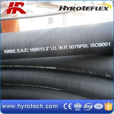 High Quality Four or Six Steel Wire Braid High Pressure Rubber Hose SAE 100r13
