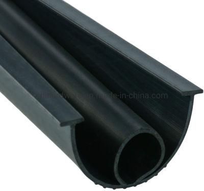 Garage Door Seal Bottom Rubber Weatherproofing Threshold Buffering Replacement Black (1/4 Inch T-End, 20FT Long)