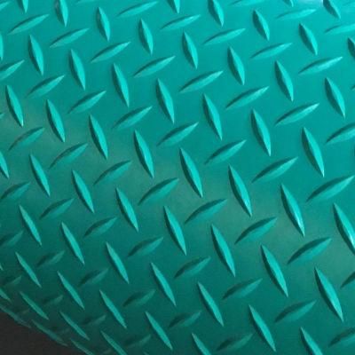 Factory Manufacture Green Diamond Tread Floor/Green Anti-Slip Rubber Sheet/Mat