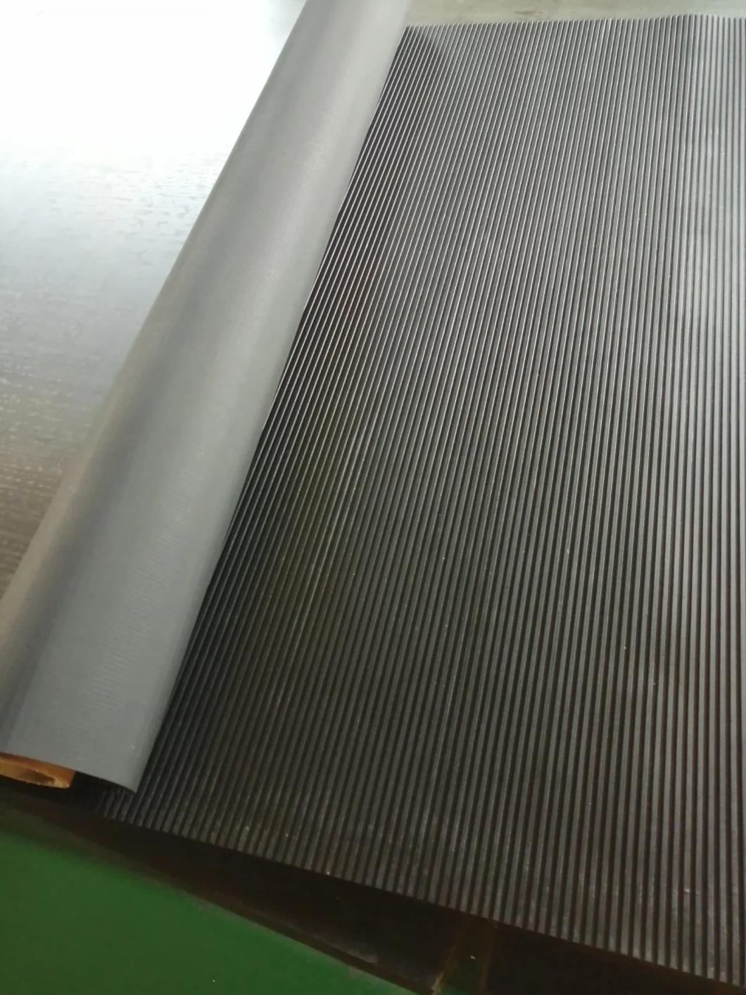 Anti Slip Fine Ribbed Rubber Matting Roll for Truck