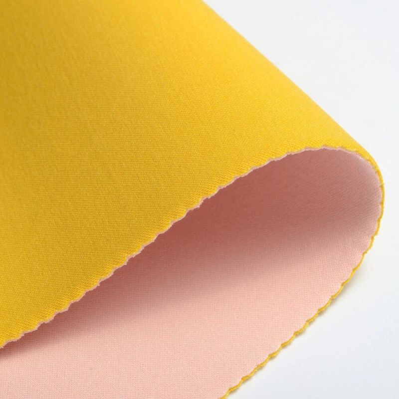 New Arrival Yellow Pattern Fabric White Neoprene Rubber for Bags