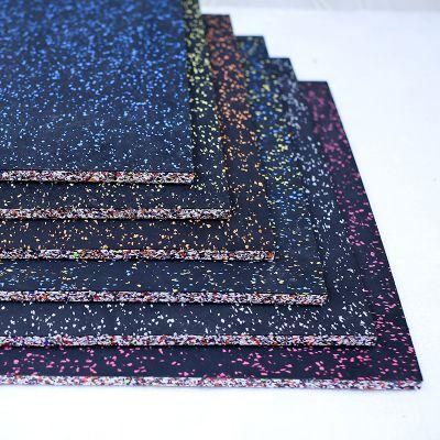 Colorful EPDM Flecks Gym Rubber Flooring Tiles1m * 1m