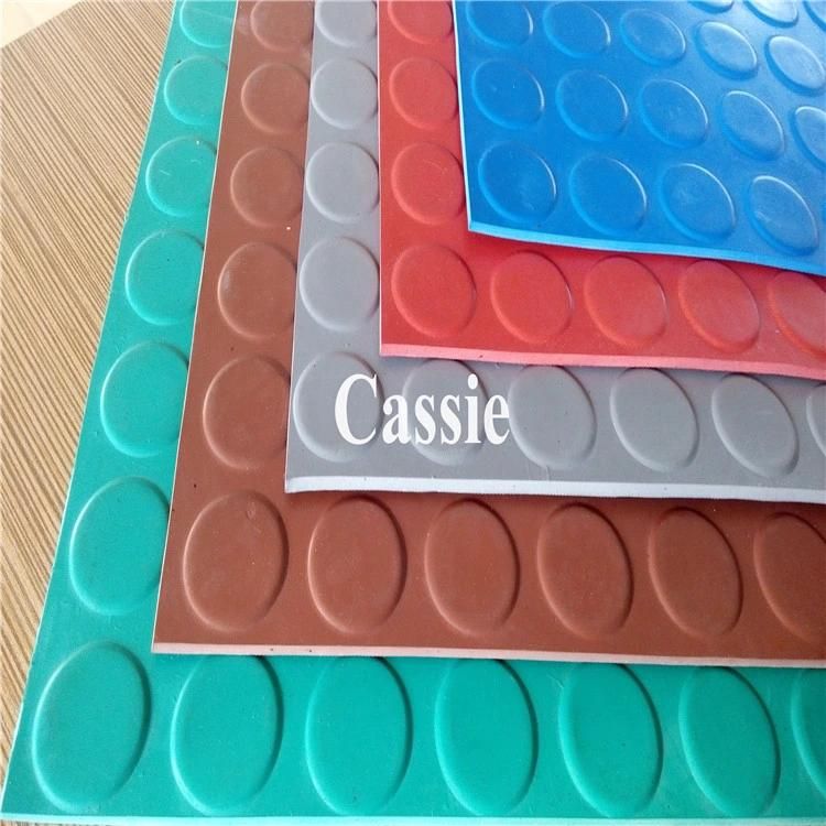 Workshop Colorful Anti Slip Coin Rubber Floor Sheet