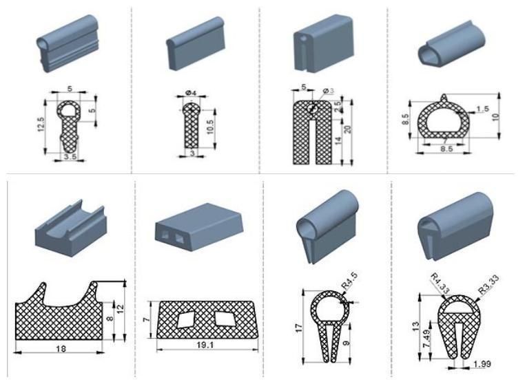 Solid Unsolid Rubber Extrusion EPDM Extrusion Strip