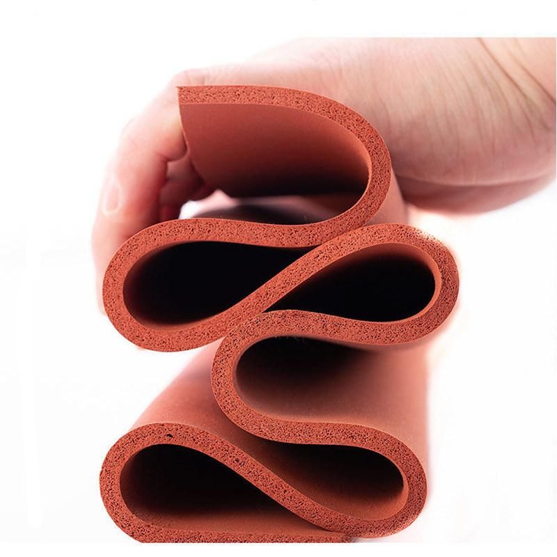 Sound Insulation Red Sponge Rubber Sheeting Foam Rubber Mat Rolls