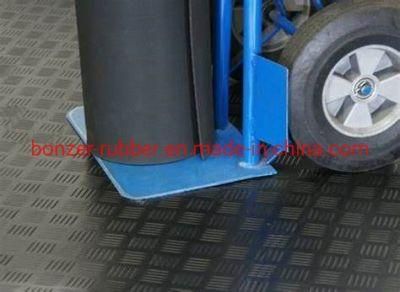 3-8 mm Thickness Non-Slip 5 Bars Checker Industrial Rubber Floor Mat Sheet