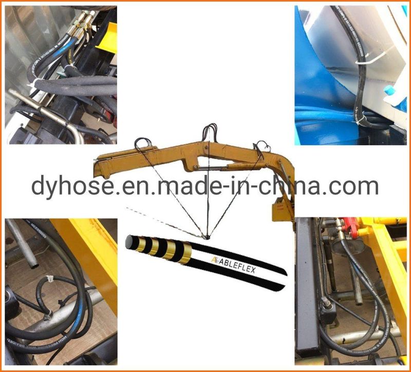 Factory China Hydraulic Hose 4sp High Pressure Rubber Hose