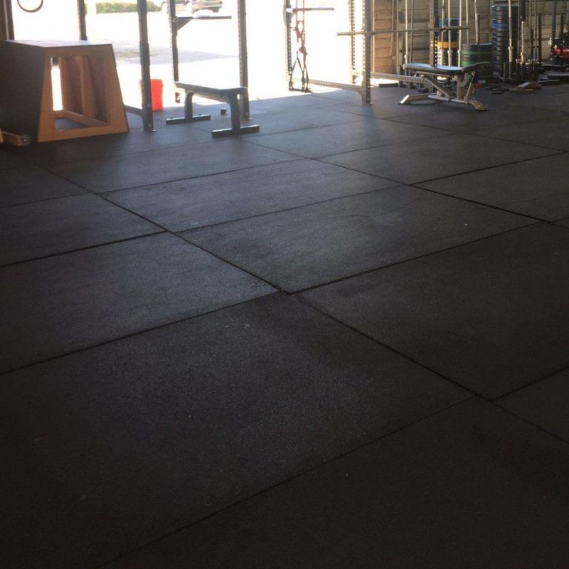 Shock and Abrasion Absorption Durable Recycled Rubber Playground Tiles/Gym Rubber Flooring