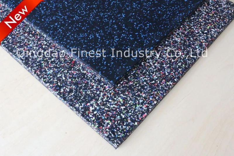 Heavy Duty Area Crossfit Composite Gym Rubber Flooring Tile 15mm Thickness