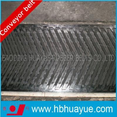 Chevron Ribbed Height 15mm Rubber Conveyor Belt