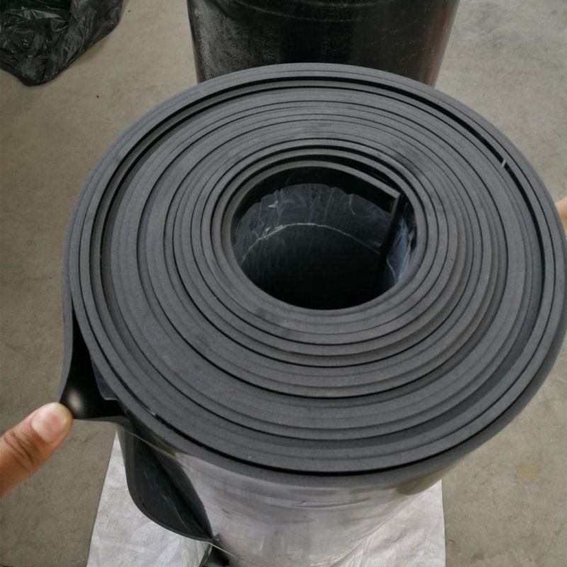 Black Wear-Resistant Industrial SBR Rubber Sheet Flooring Supplier Rubber Sheet