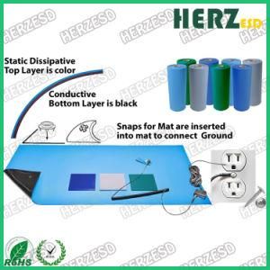 ESD Conductive Rubber Sheet Anti-Static Blue Color Workbench Mat