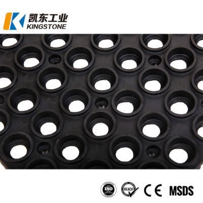 Drainage Holes Interlocking Design Safety Grid Mattings Rubber Floor Mat for Deck