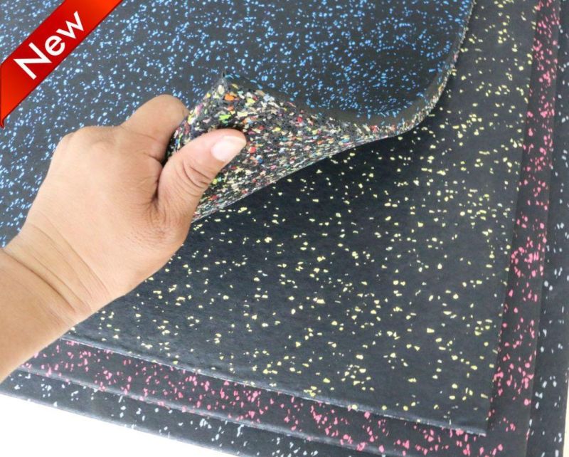 Rubber Gym Tiles Composite, EPDM Surface Rubber Floors, Fitness Composite Rubber Floors, Poreless Rubber Floors for Crossfit Gym, Fitness