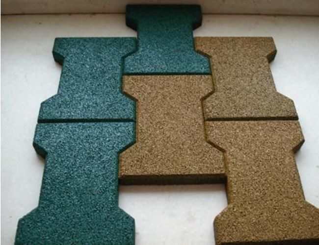 Rubber Floor Tile, Playground Rubber Tile, Wearing-Resistant Rubber Tile