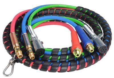 Semi-Truck Yute 15FT 3-in-1 Wrap Set ABS Electrical &amp; Rubber Air Hose