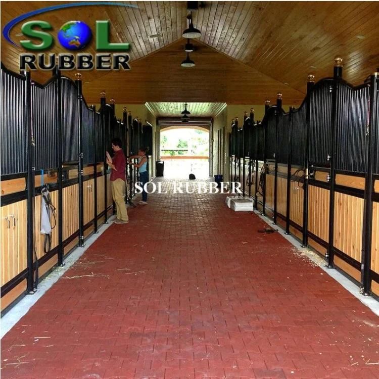 45mm Terracotta EPDM/SBR Horse Stable Mat Rubber Tile Paver