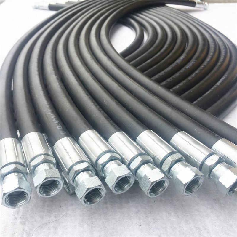 Hydraulic Rubber Hoses Braided Rubber Flexible Fireproof Hydraulic Hose