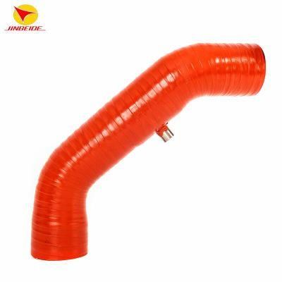 Yellow Color Silicone Hose with Multilayer Yarns Braided