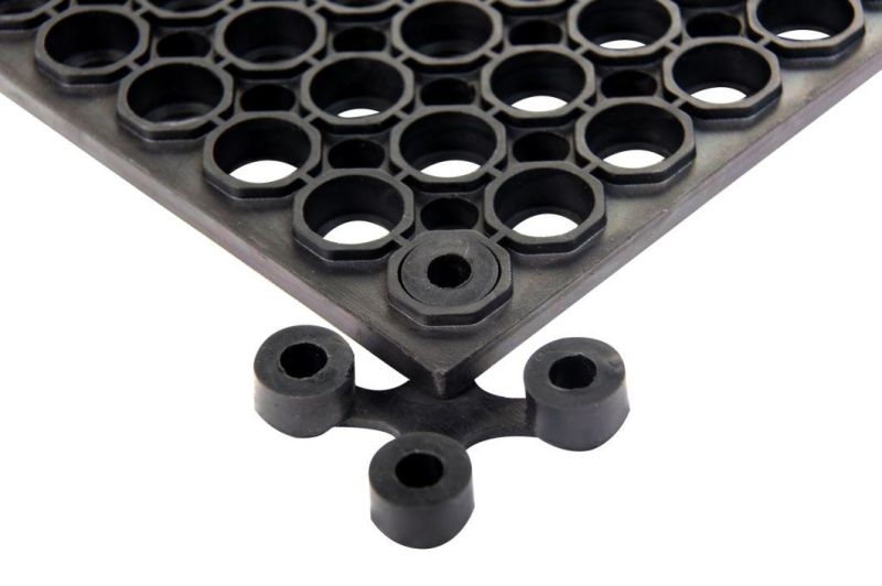 Workshop Workstation Floor Matting Safety Anti Slip Oil Drainage Mat Rubber