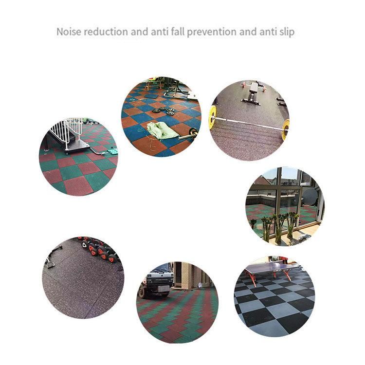 High Density Rubber Flooring 1000*1000 mm Gym Rubber Mats