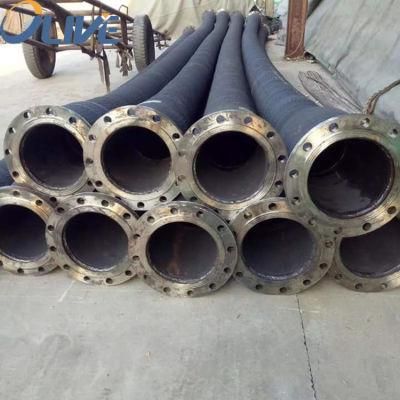 OEM 8 Inch High Quality Water Pump Mud Discharge and Suction Dredging Rubber Hose with Flange