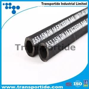 Two Wire Braided Rubber High Pressure Hydraulic Rubber R2 Oil Hose