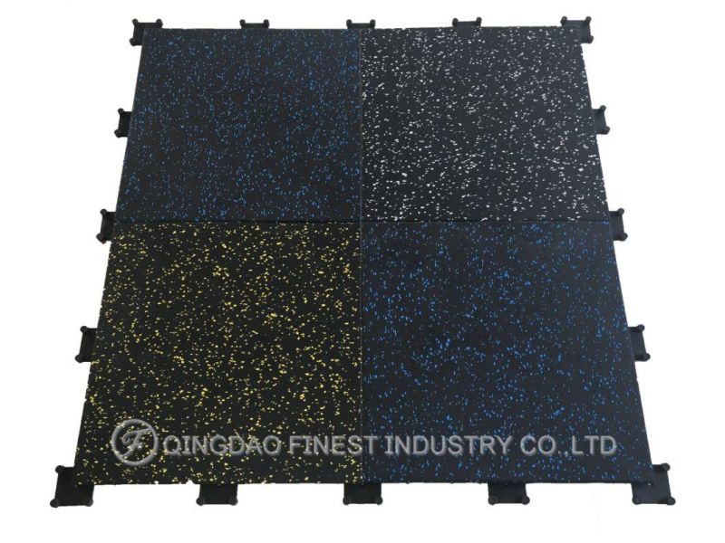 Best Quality China Factory Compound Premium Gym Rubber Flooring with Clips Rubber Mat Rubber Tile