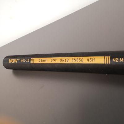 4sh High Pressure Spiral Reinforced Rubber Hydraulic Hose with Fittings From Ugw Hose Factory