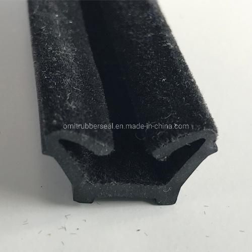 Aging Resistance Flocked Car Door Rubber Seal Strip