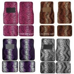 Good Sale Full Set 4PCS Car Mat with Leopard Print